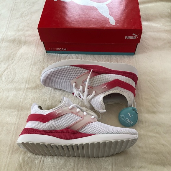 Puma running shoes pacer next excel pink inner sz 8 1/2 soft memory foam - Picture 4 of 7